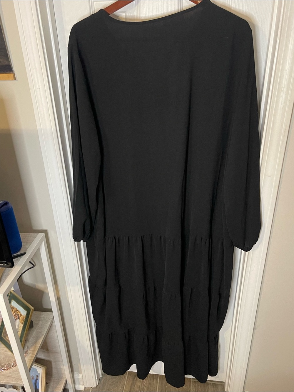 Flowy Long-Sleeve Tiered Boho Maxi Dress